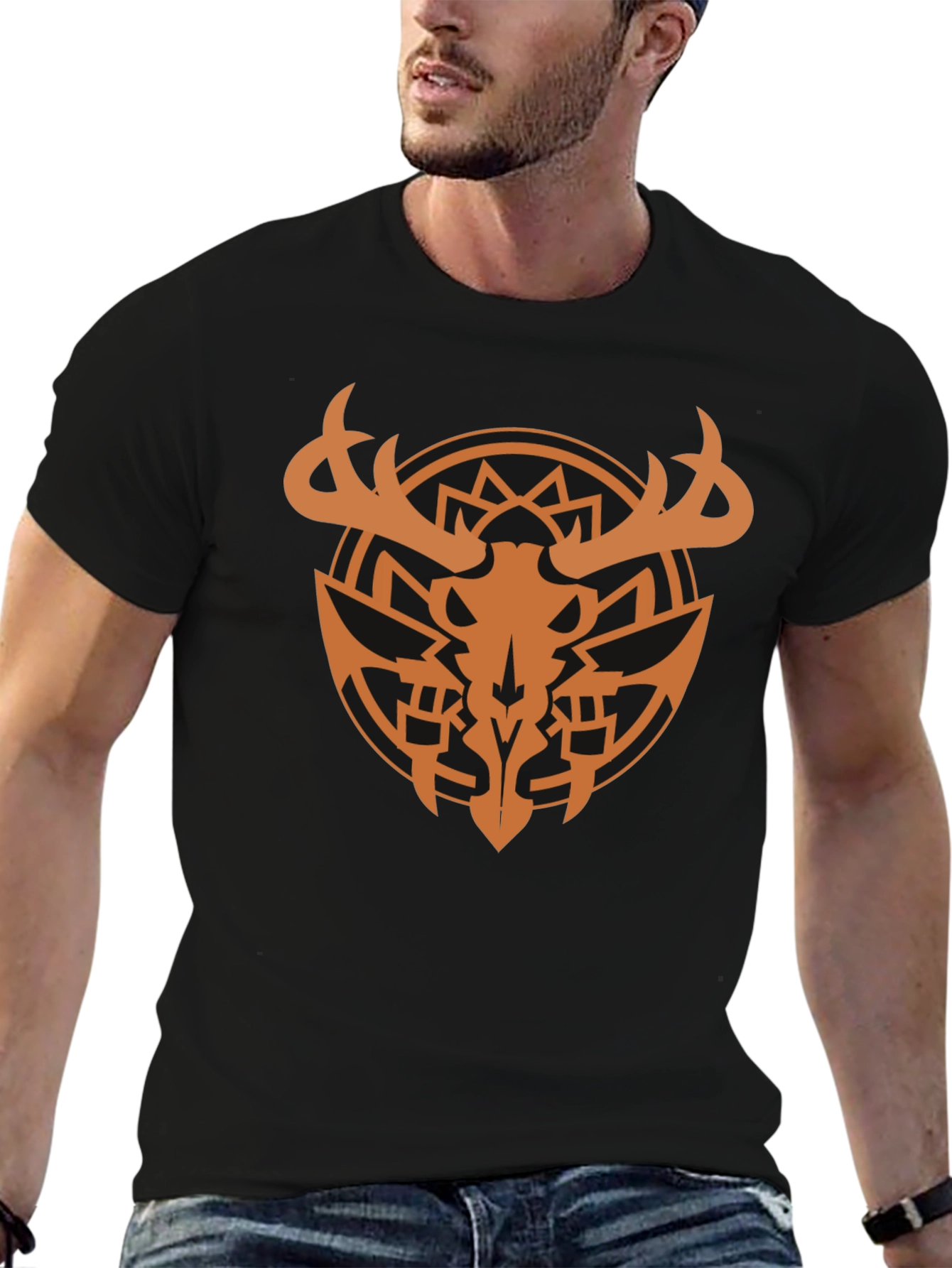Antler Skull Black T-Shirt
