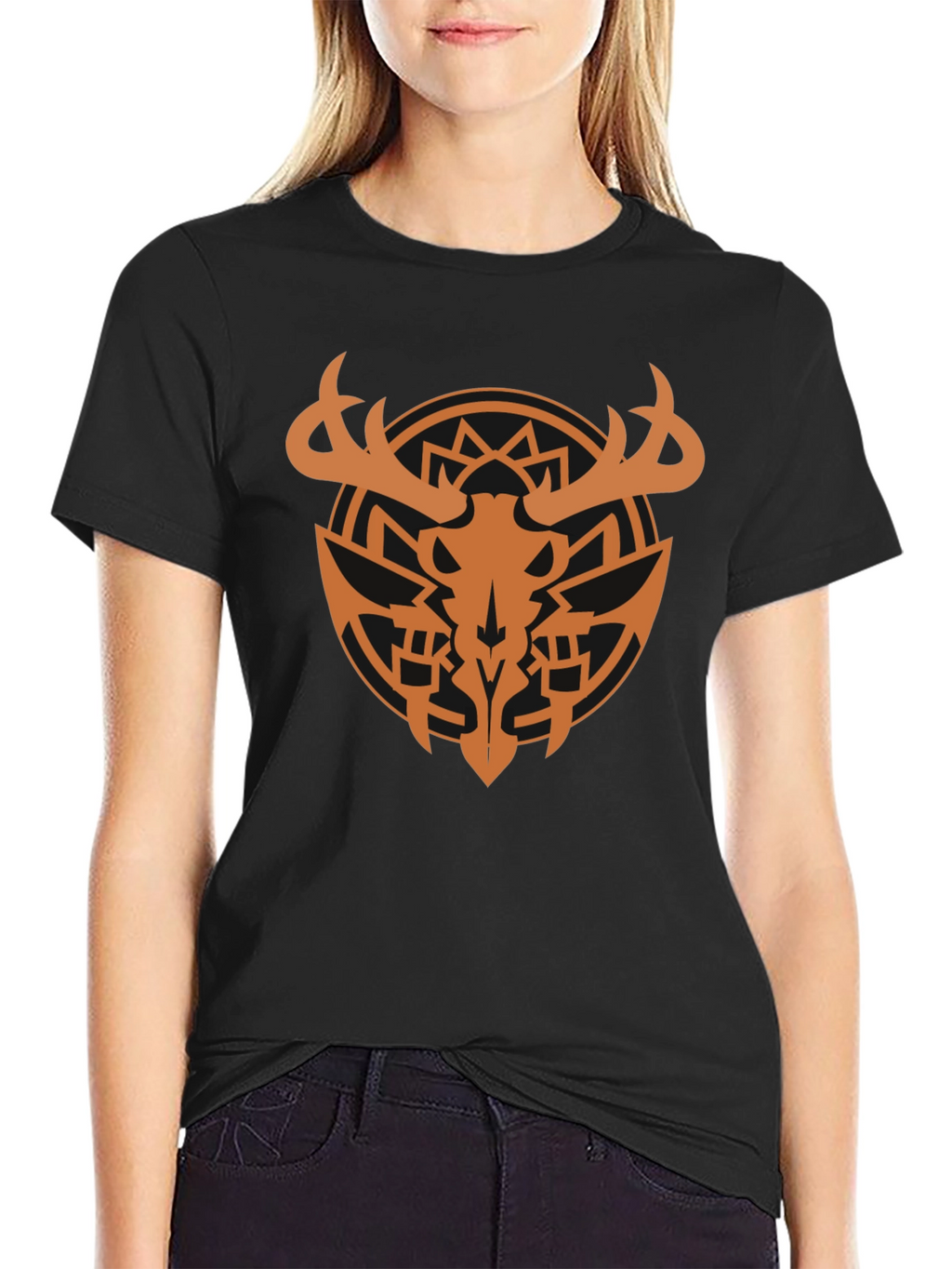 Antler Skull Black T-Shirt