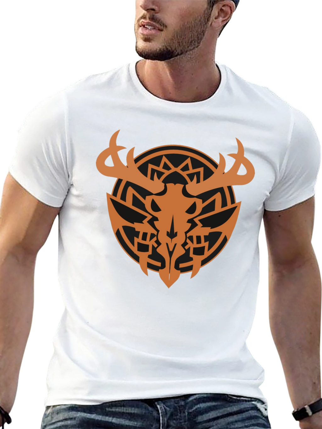 Antler Skull Black T-Shirt
