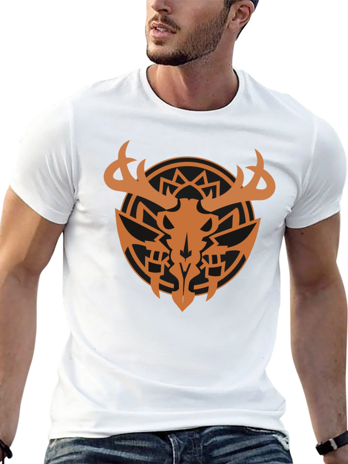 Antler Skull Black T-Shirt