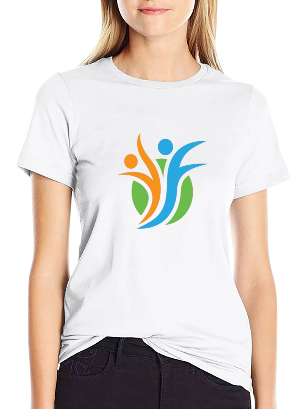 Modern Graphic Print Black T-Shirt
