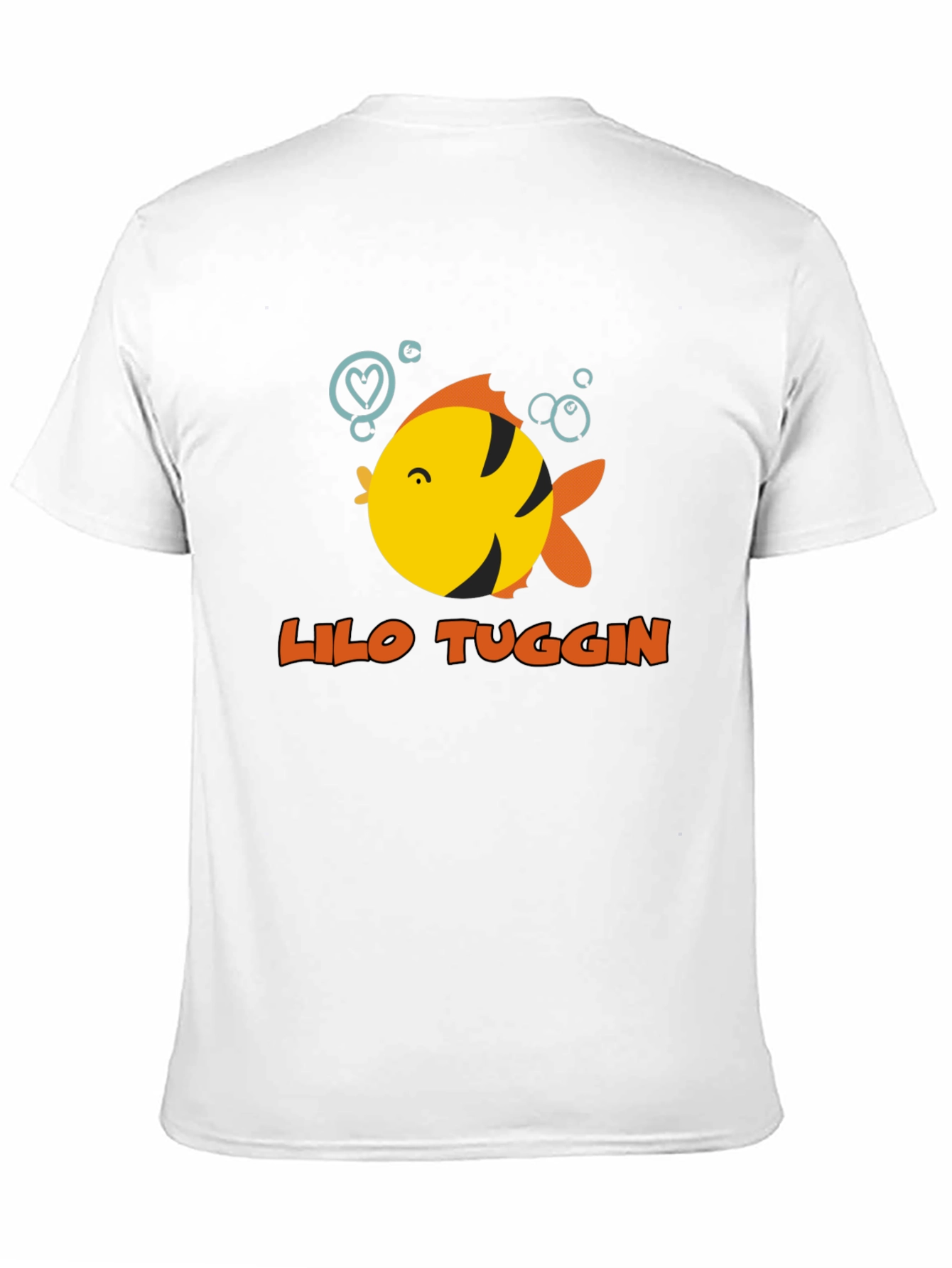 Lilo Tuggin Fish Graphic Black T-Shirt