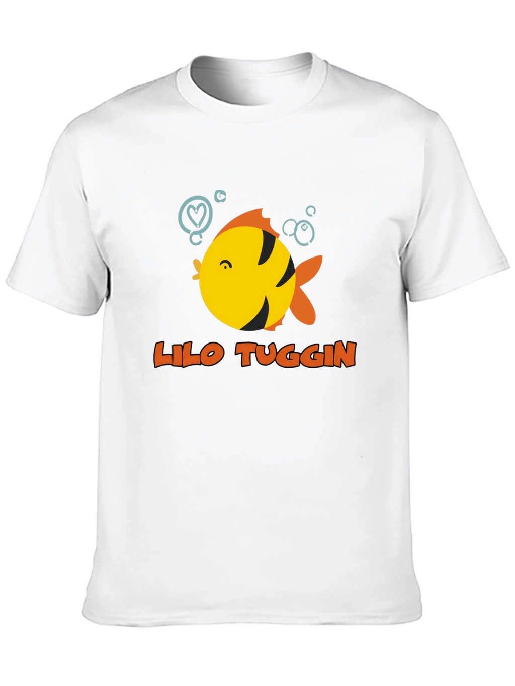 Lilo Tuggin Fish Graphic Black T-Shirt