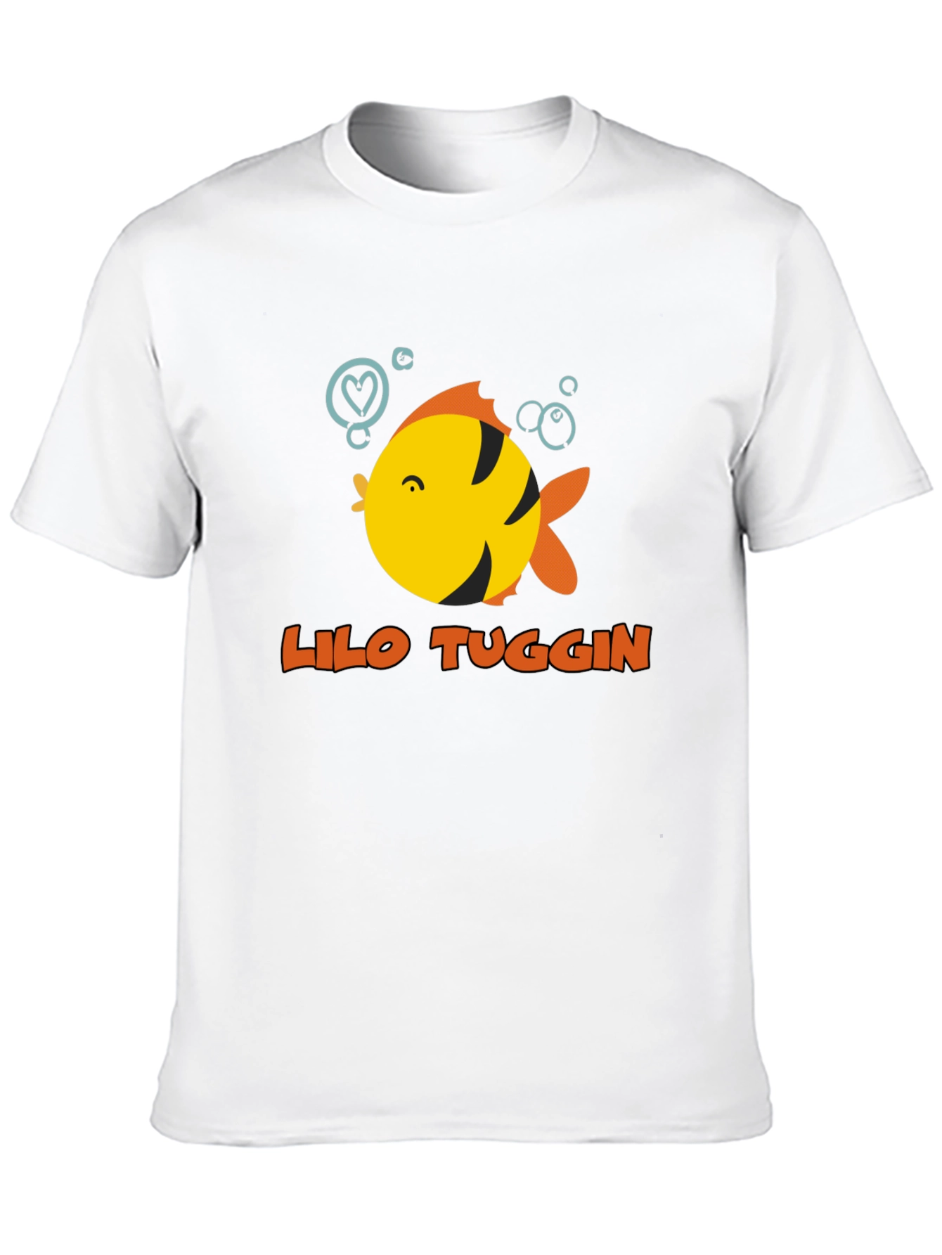 Lilo Tuggin Fish Graphic Black T-Shirt