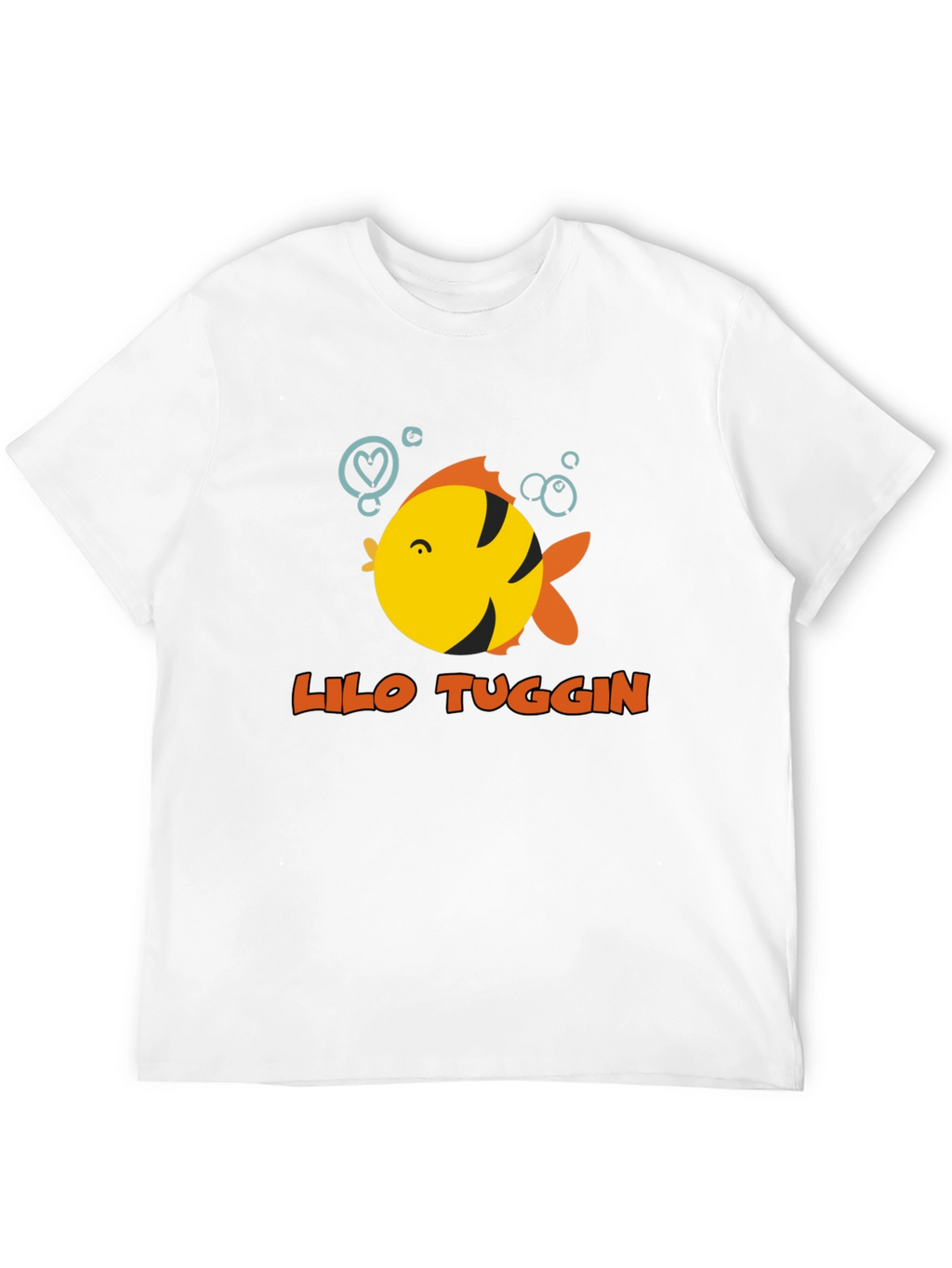 Lilo Tuggin Fish Graphic Black T-Shirt