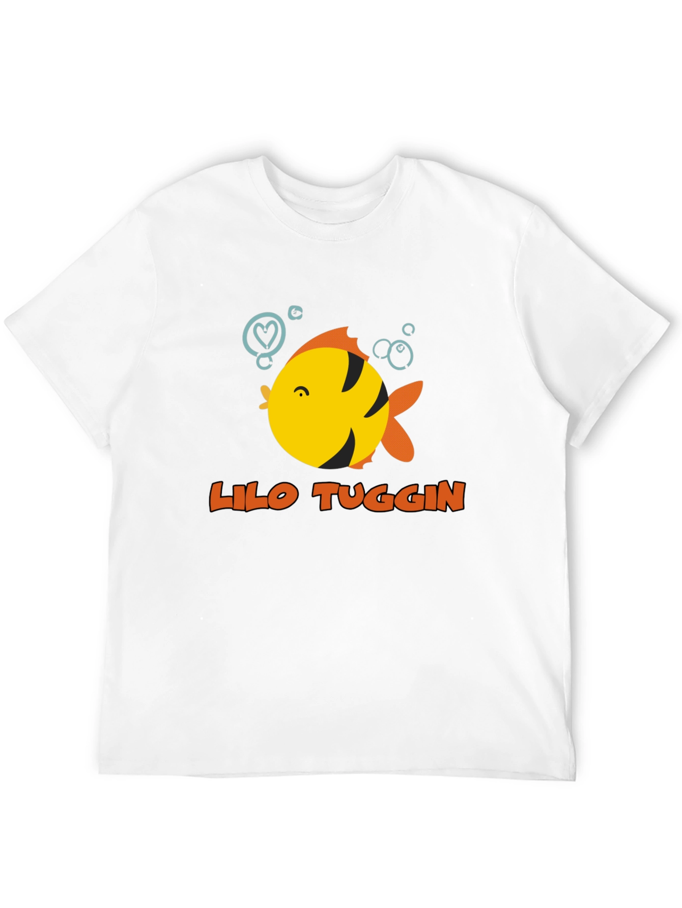 Lilo Tuggin Fish Graphic Black T-Shirt