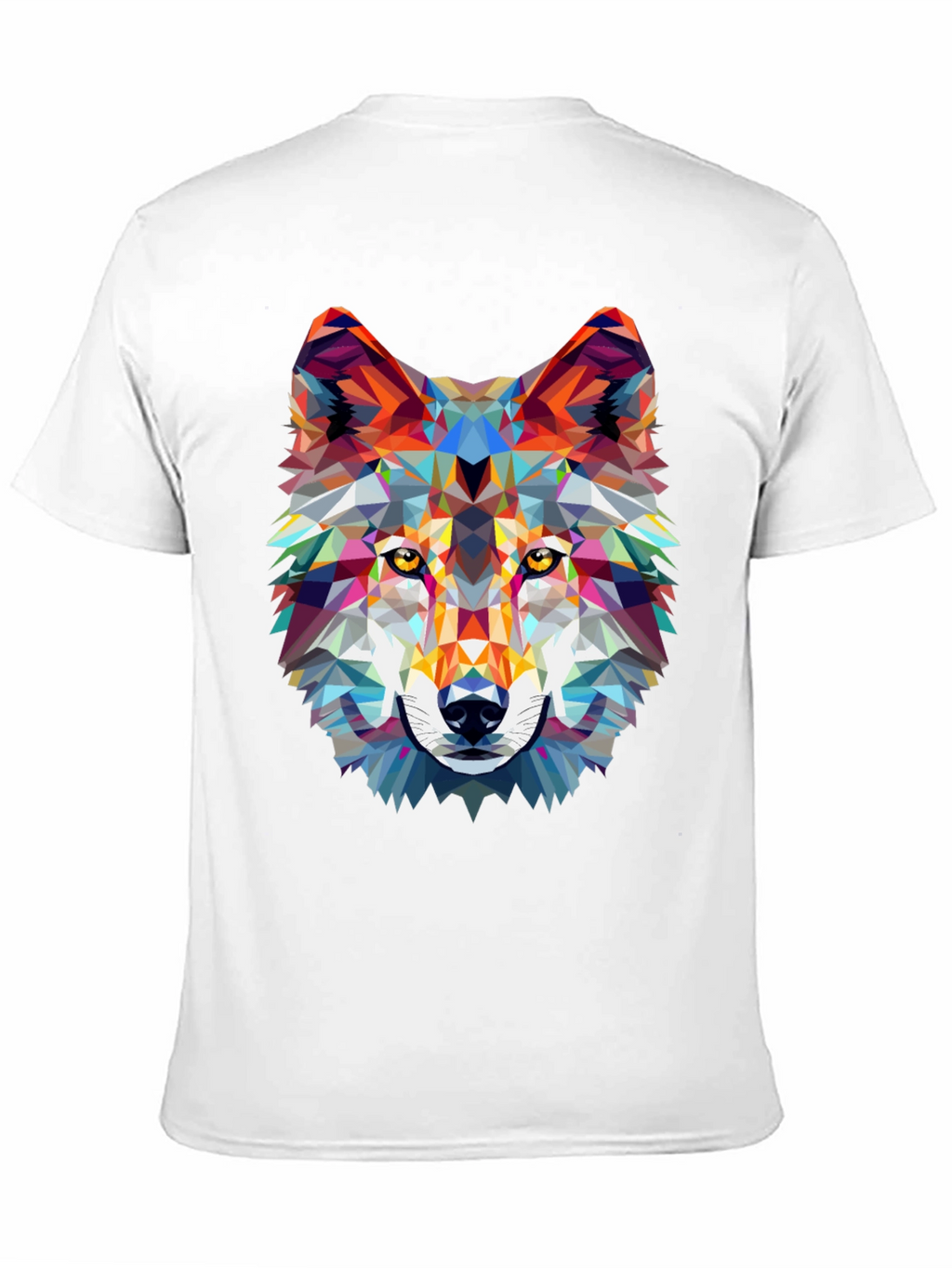 Geometric Wolf Graphic Tee - Modern Style