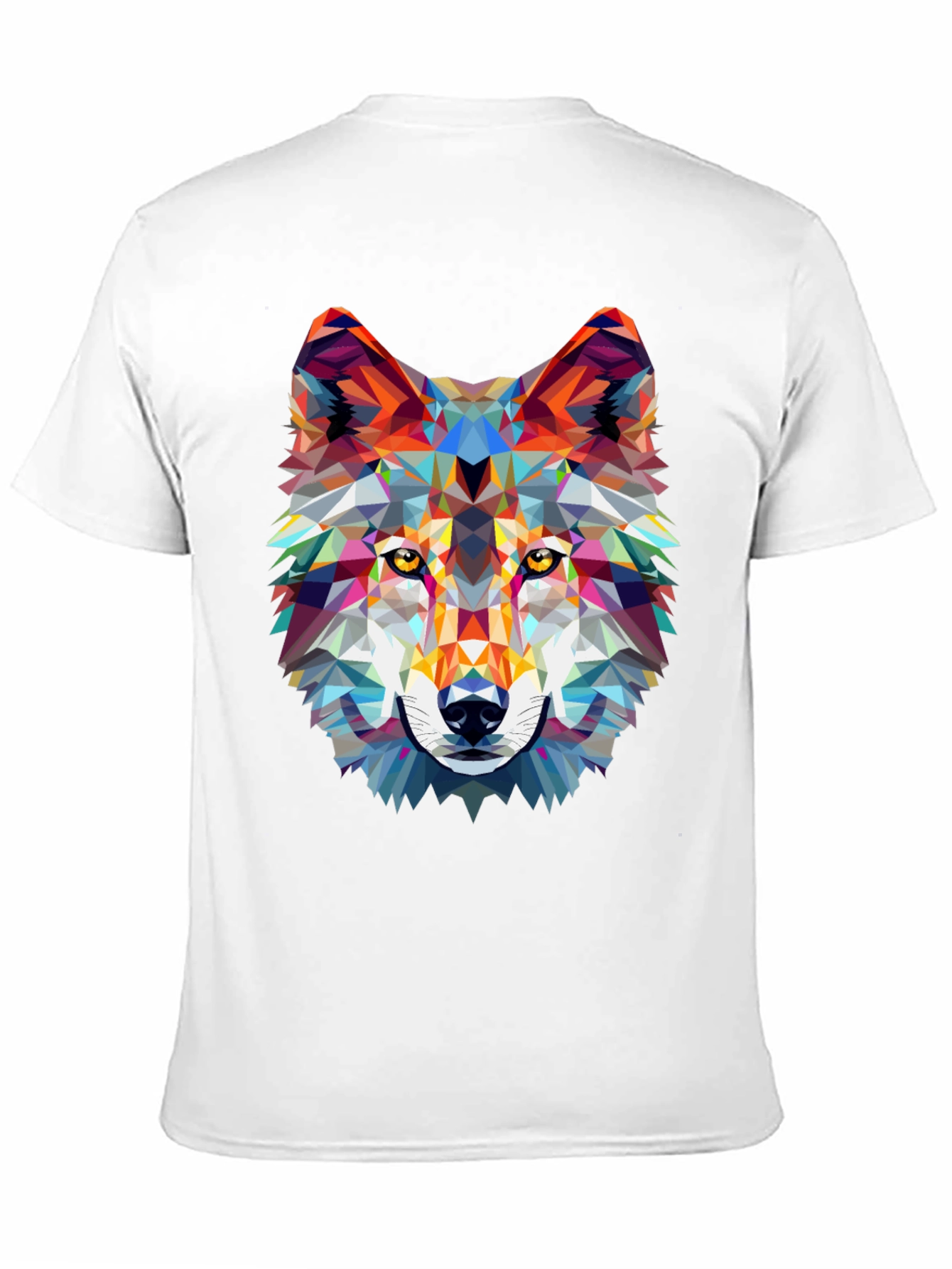 Geometric Wolf Graphic Tee - Modern Style