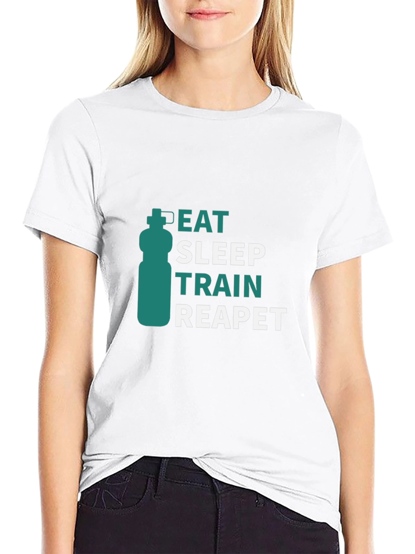 Eat Sleep Train Repeat Graphic Tee