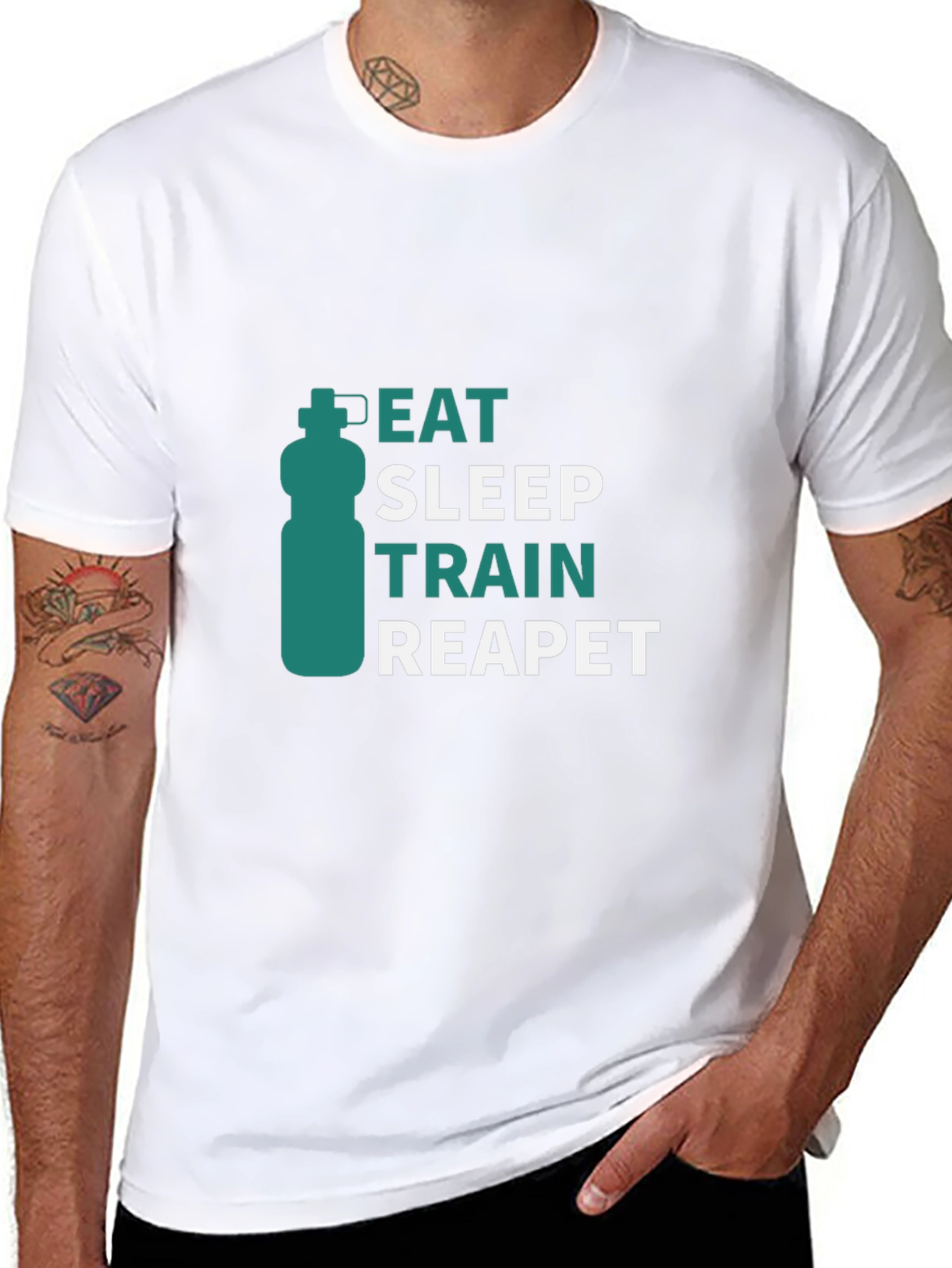 Eat Sleep Train Repeat Graphic Tee