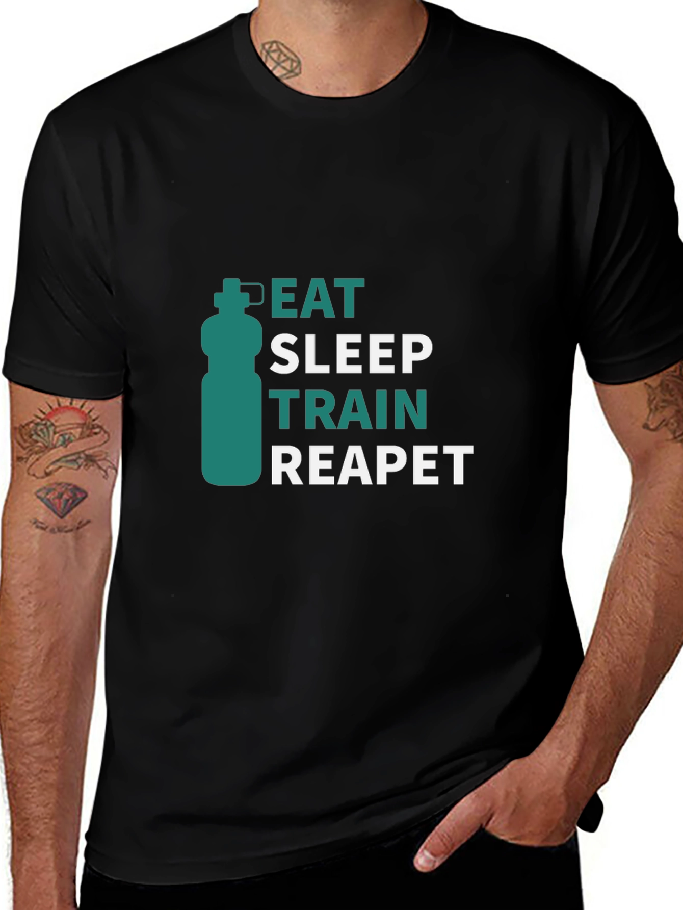 Eat Sleep Train Repeat Graphic Tee
