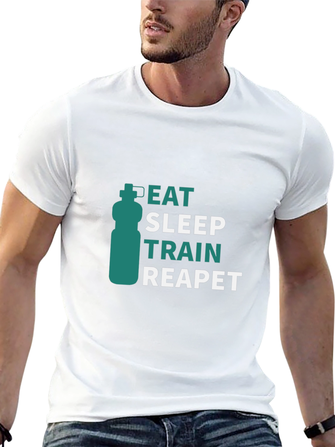 Eat Sleep Train Repeat Graphic Tee