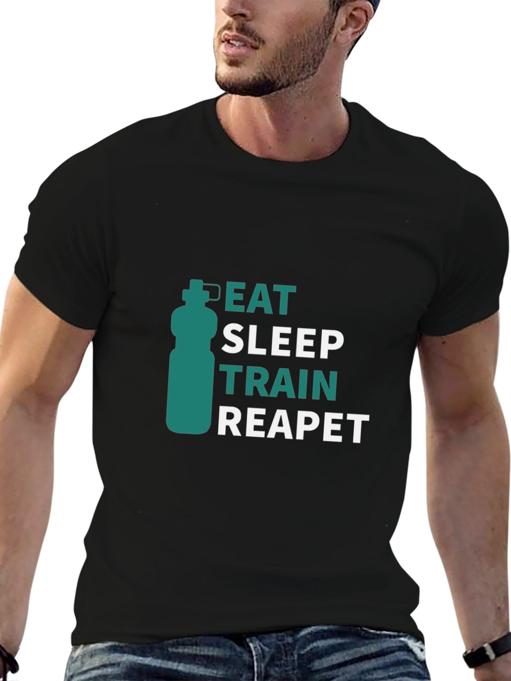 Eat Sleep Train Repeat Graphic Tee