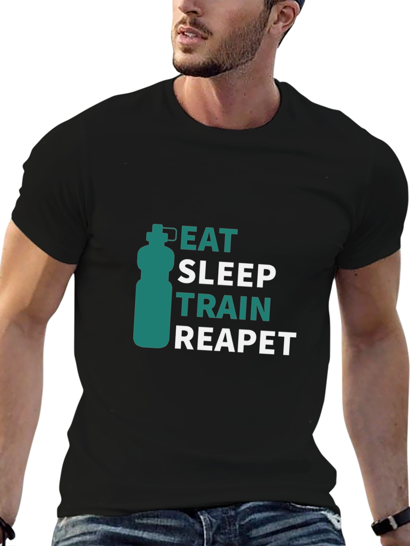 Eat Sleep Train Repeat Graphic Tee