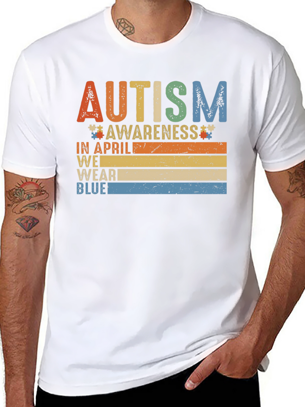 Autism Awareness T-Shirt - In April We Wear Blue