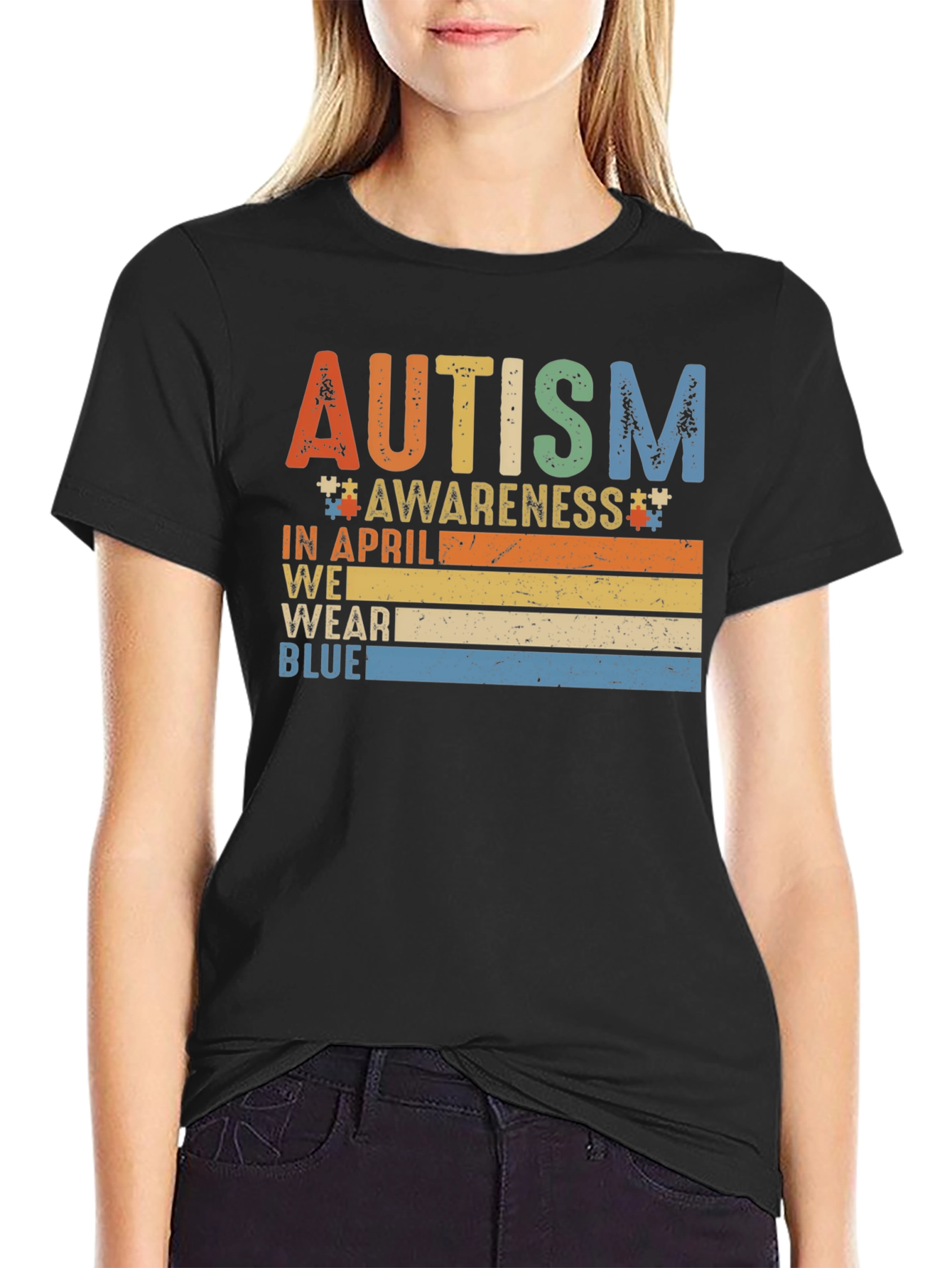 Autism Awareness T-Shirt - In April We Wear Blue