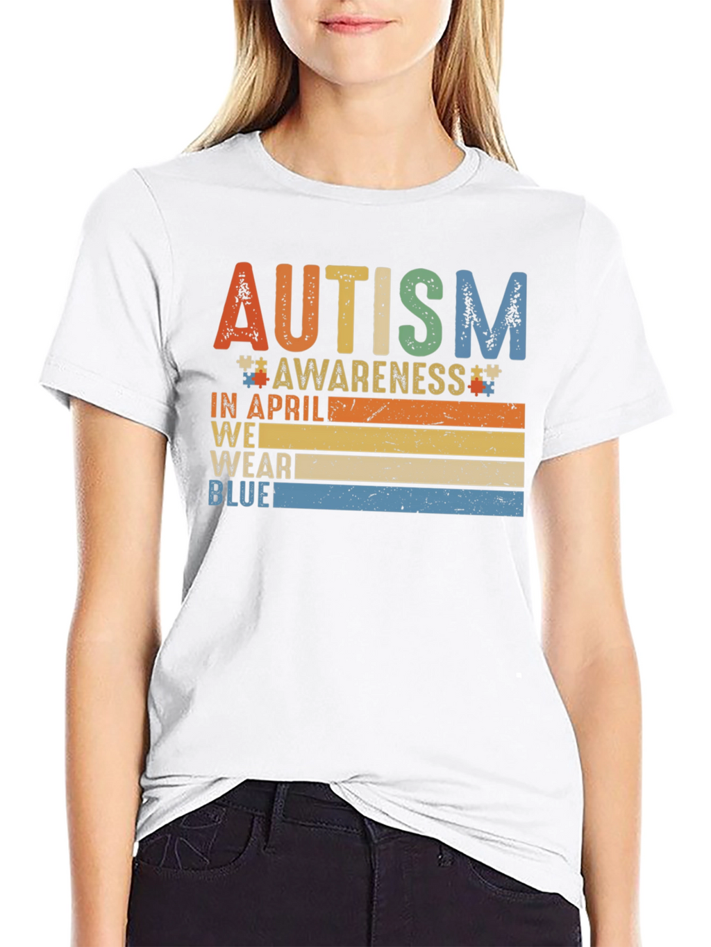 Autism Awareness T-Shirt - In April We Wear Blue