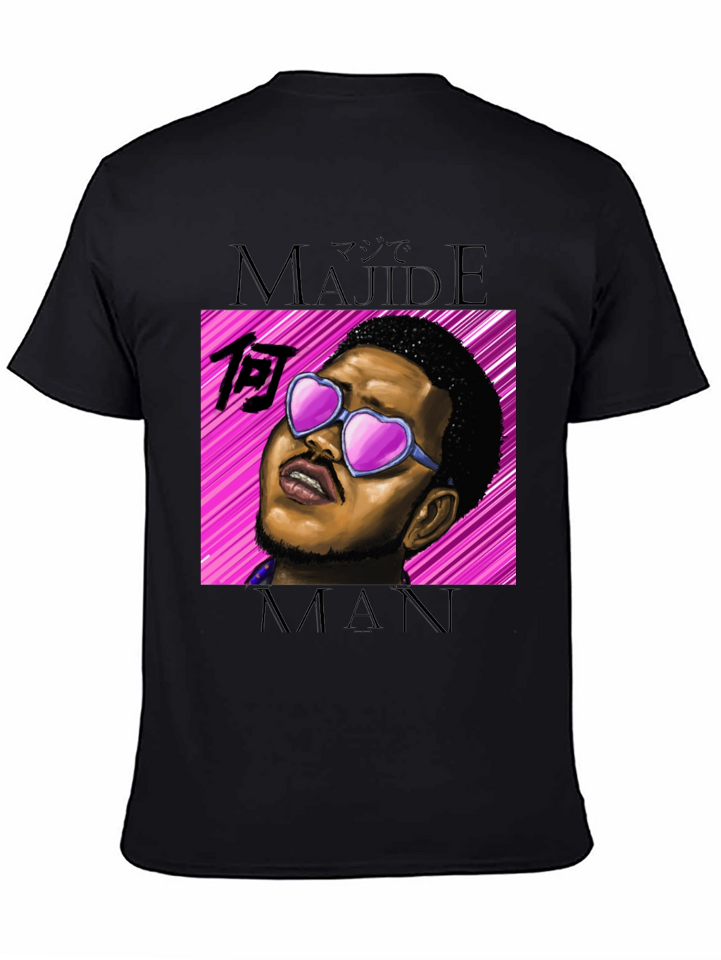 Majideman Graphic Tee - Trendy Heart Sunglasses Design