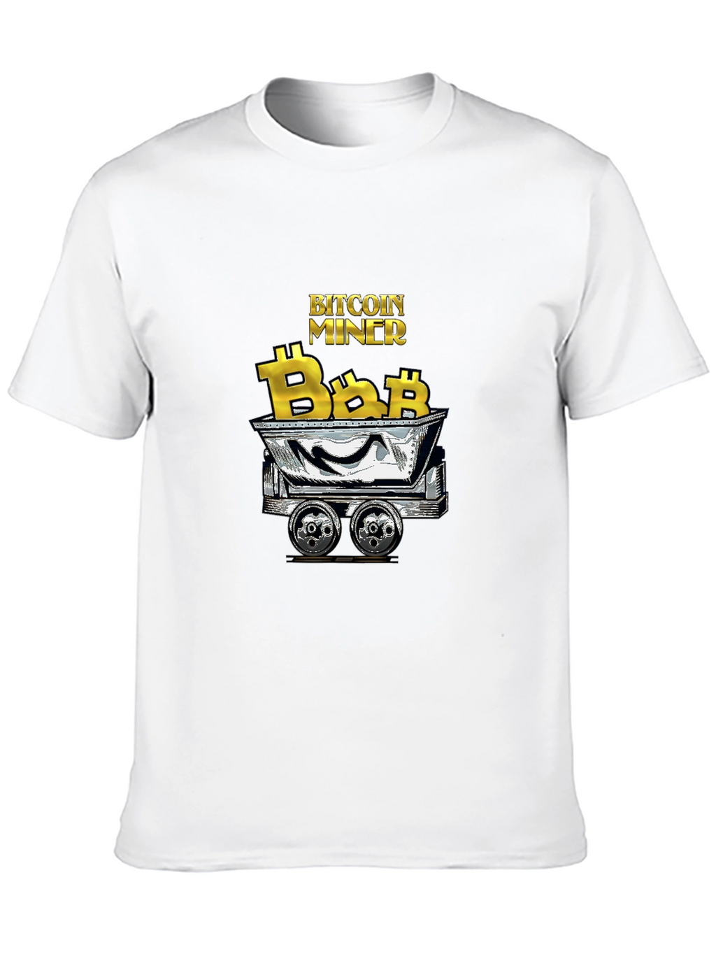 Bitcoin Miner Graphic Tee - Black Cotton T-Shirt