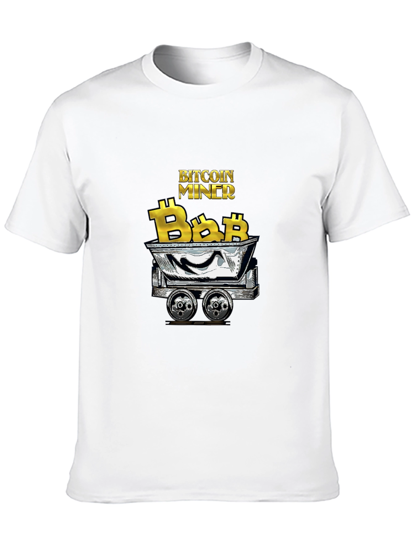 Bitcoin Miner Graphic Tee - Black Cotton T-Shirt