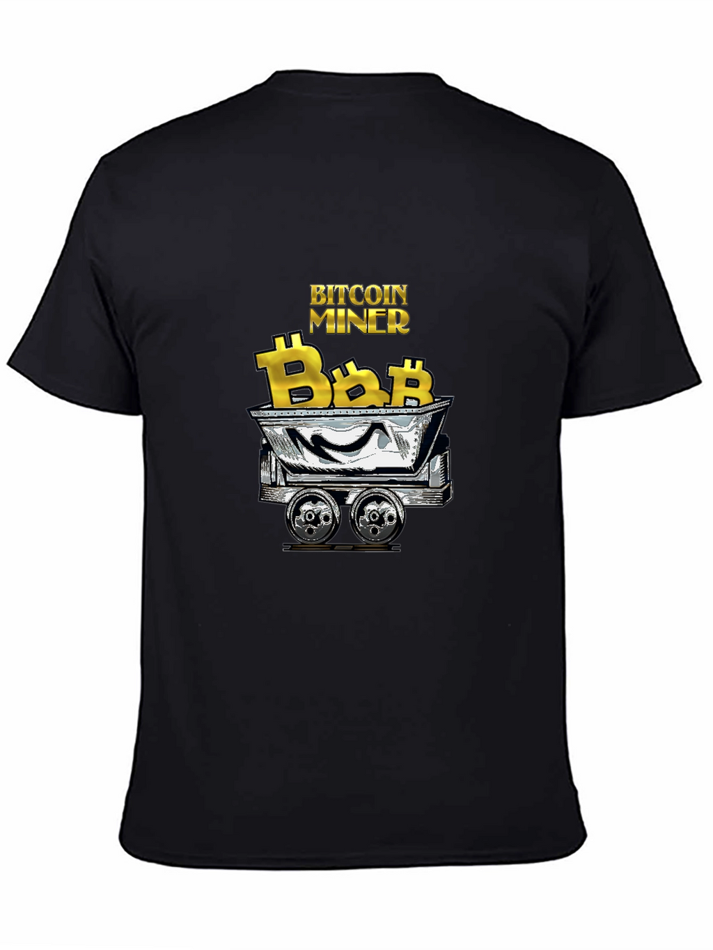 Bitcoin Miner Graphic Tee - Black Cotton T-Shirt