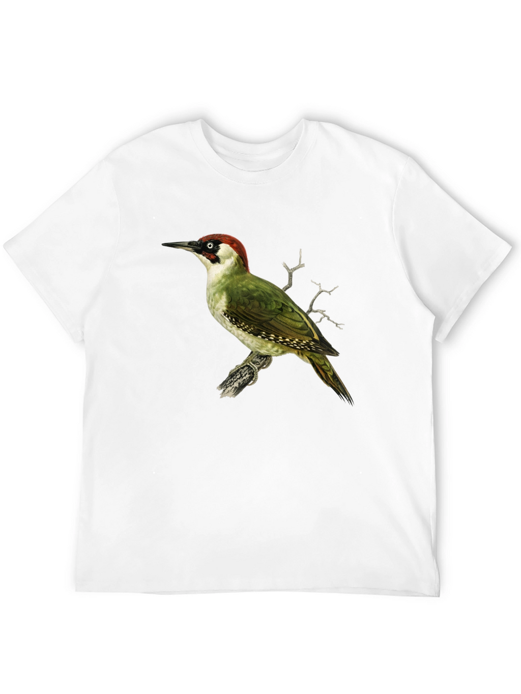 Green Woodpecker Graphic Tee - Black