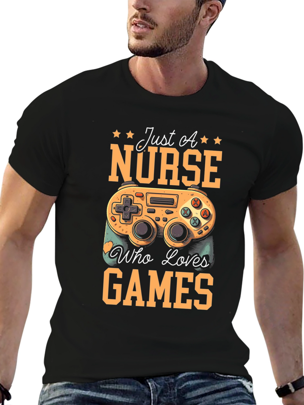 Nurse Gamer Black T-Shirt