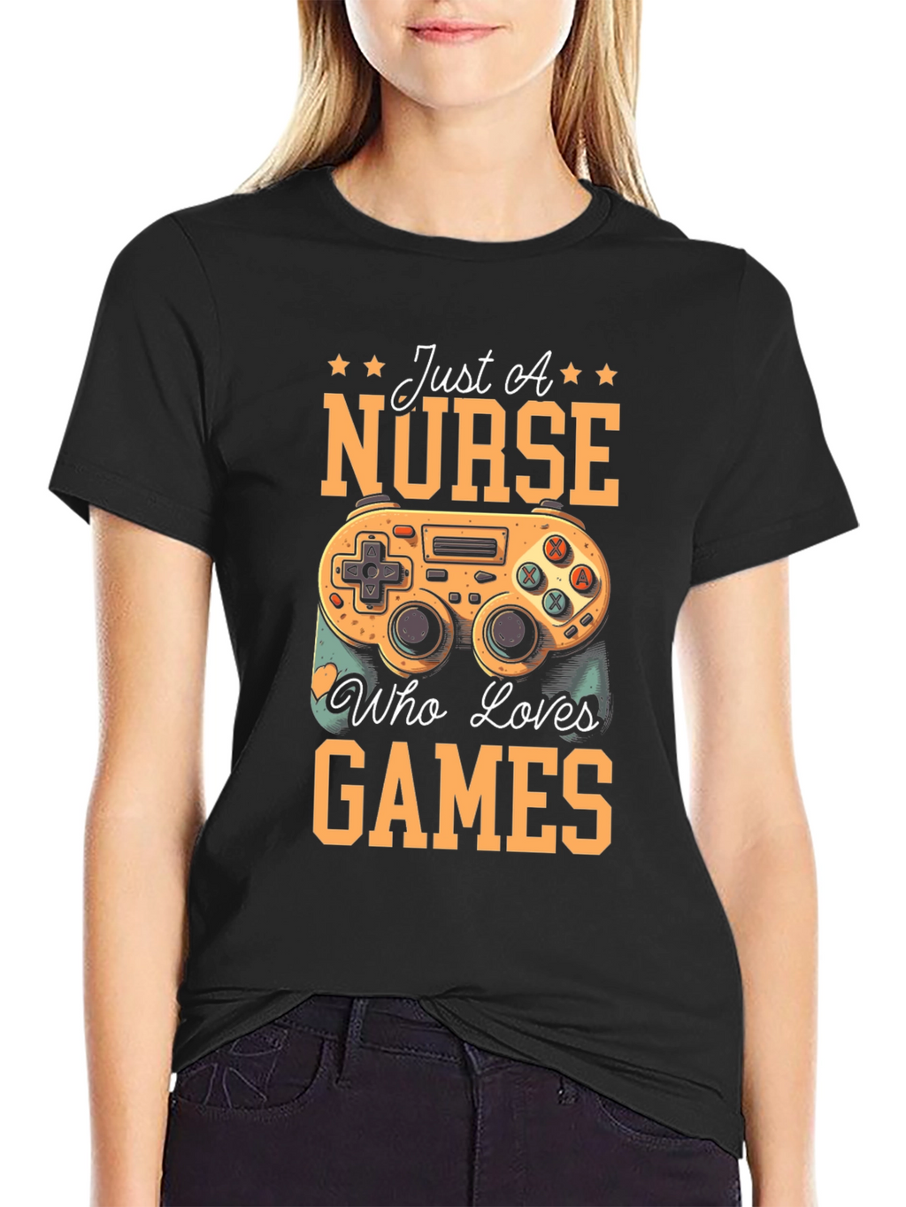 Nurse Gamer Black T-Shirt