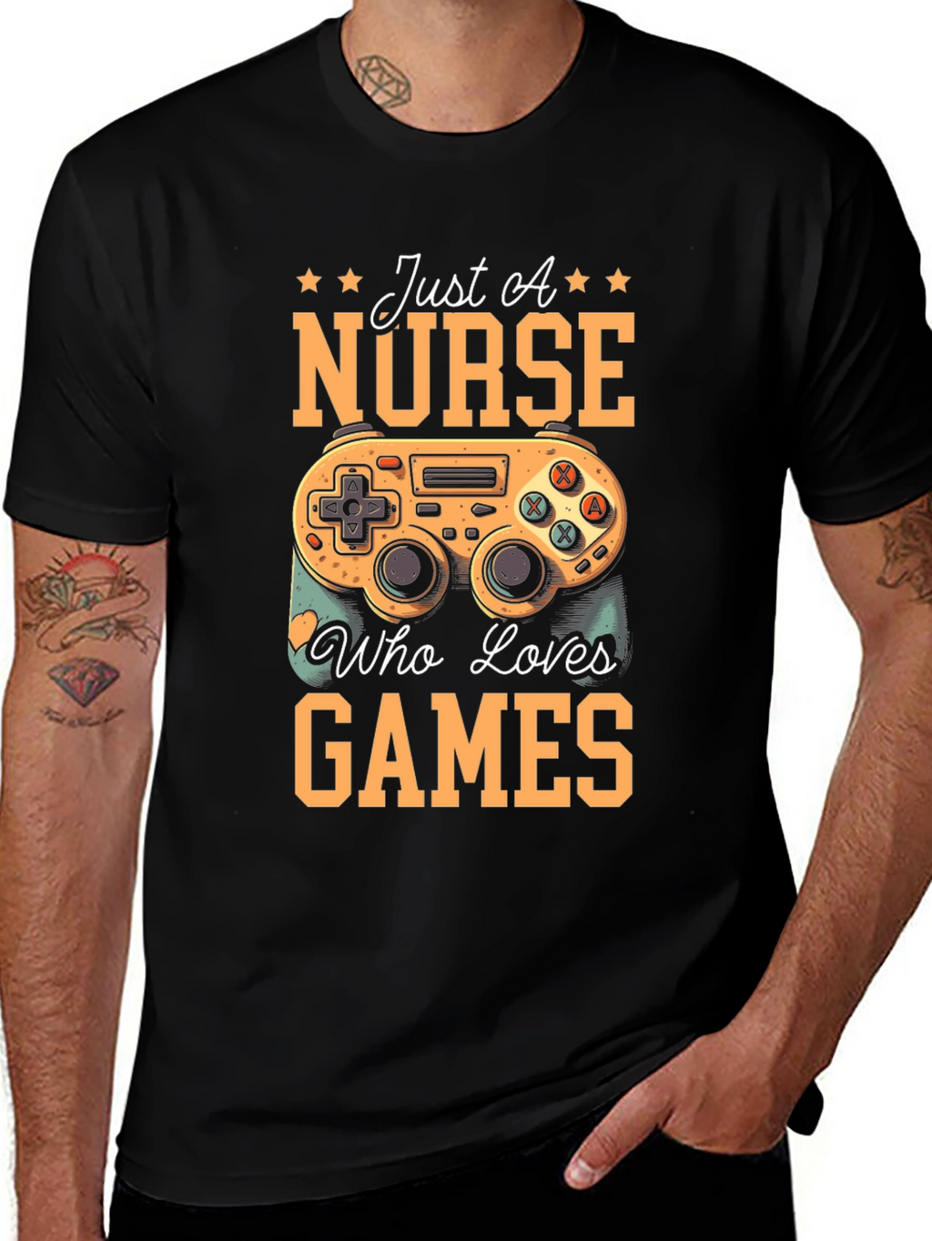 Nurse Gamer Black T-Shirt