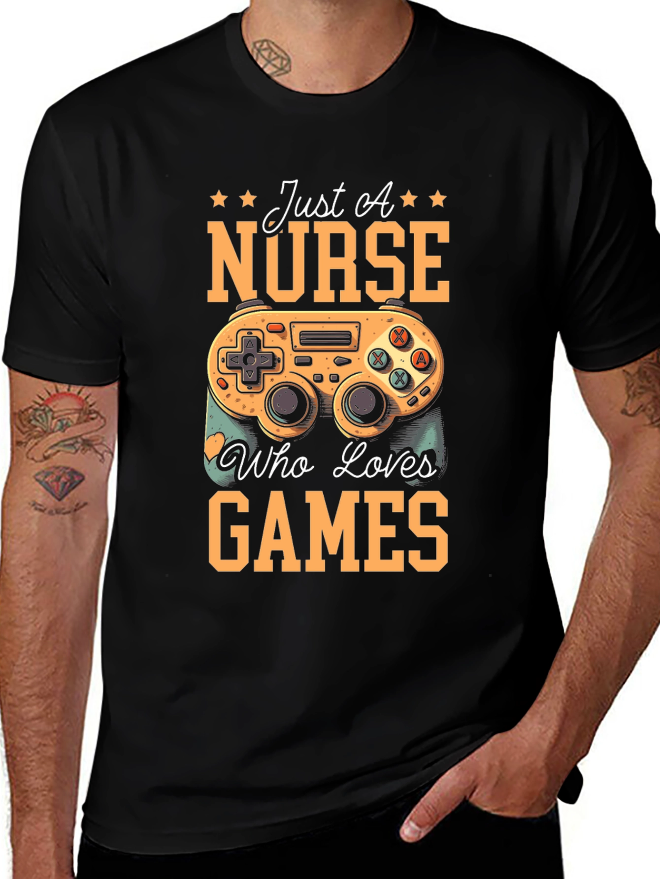 Nurse Gamer Black T-Shirt