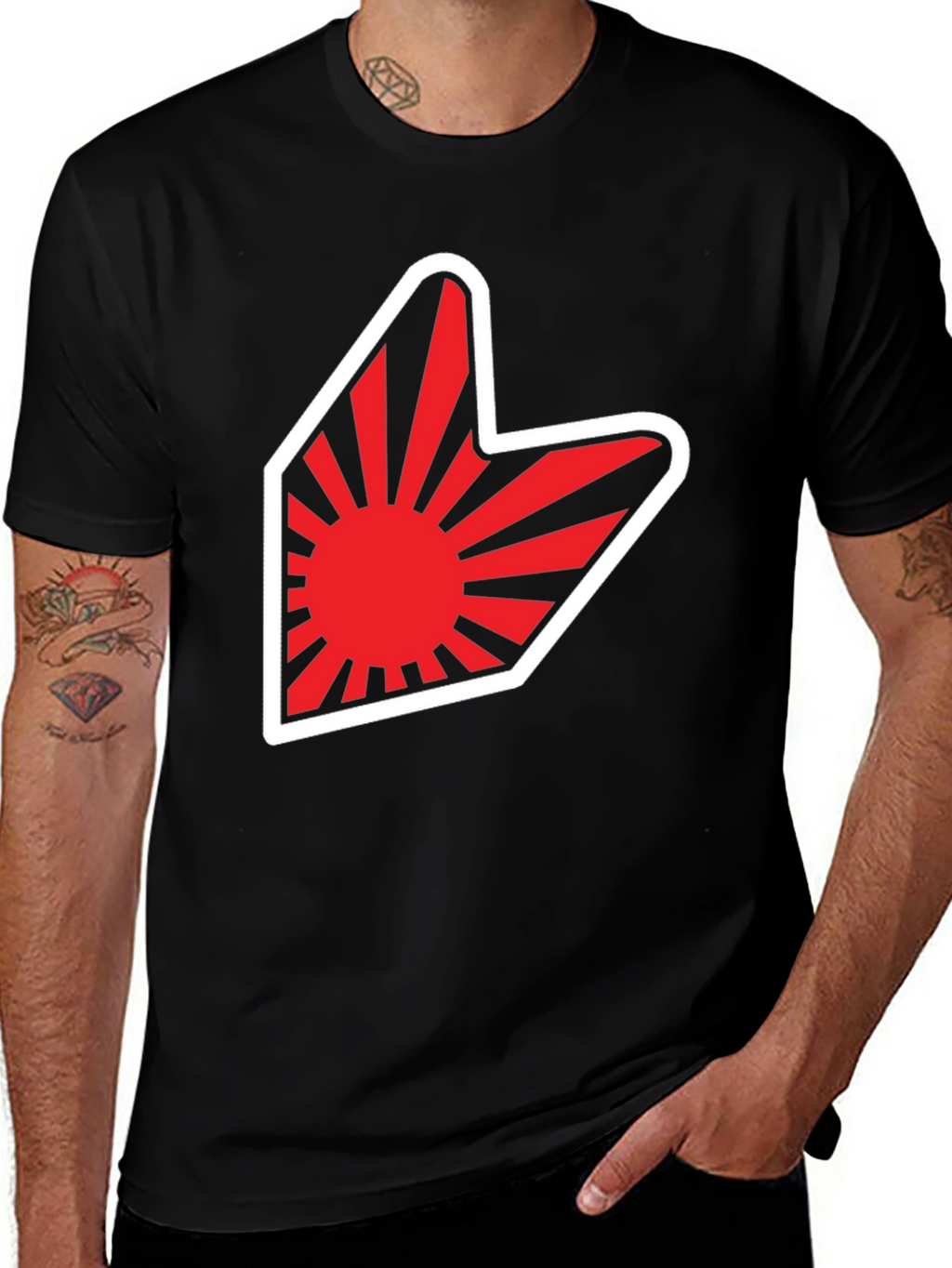 Red Sun Arrow Graphic T-Shirt