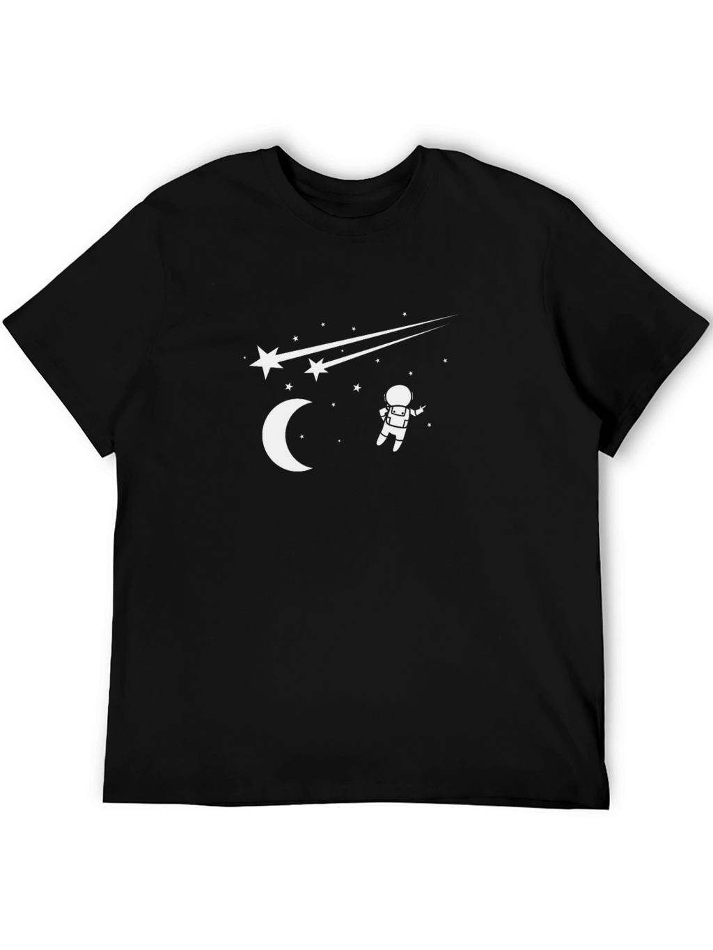 Astronaut Moon Stars Graphic T-Shirt
