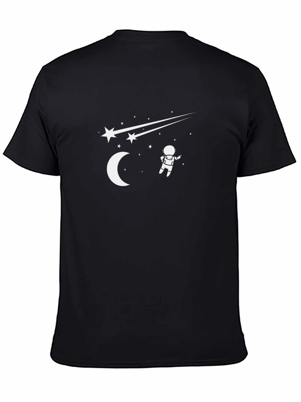 Astronaut Moon Stars Graphic T-Shirt