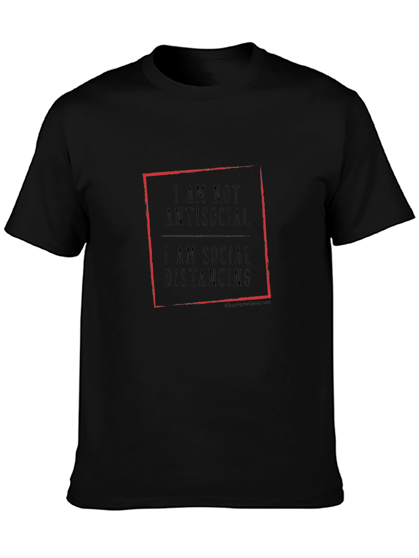 Social Distancing T-Shirt - Black