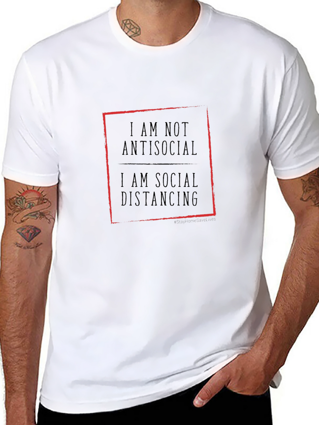 Social Distancing T-Shirt - Black