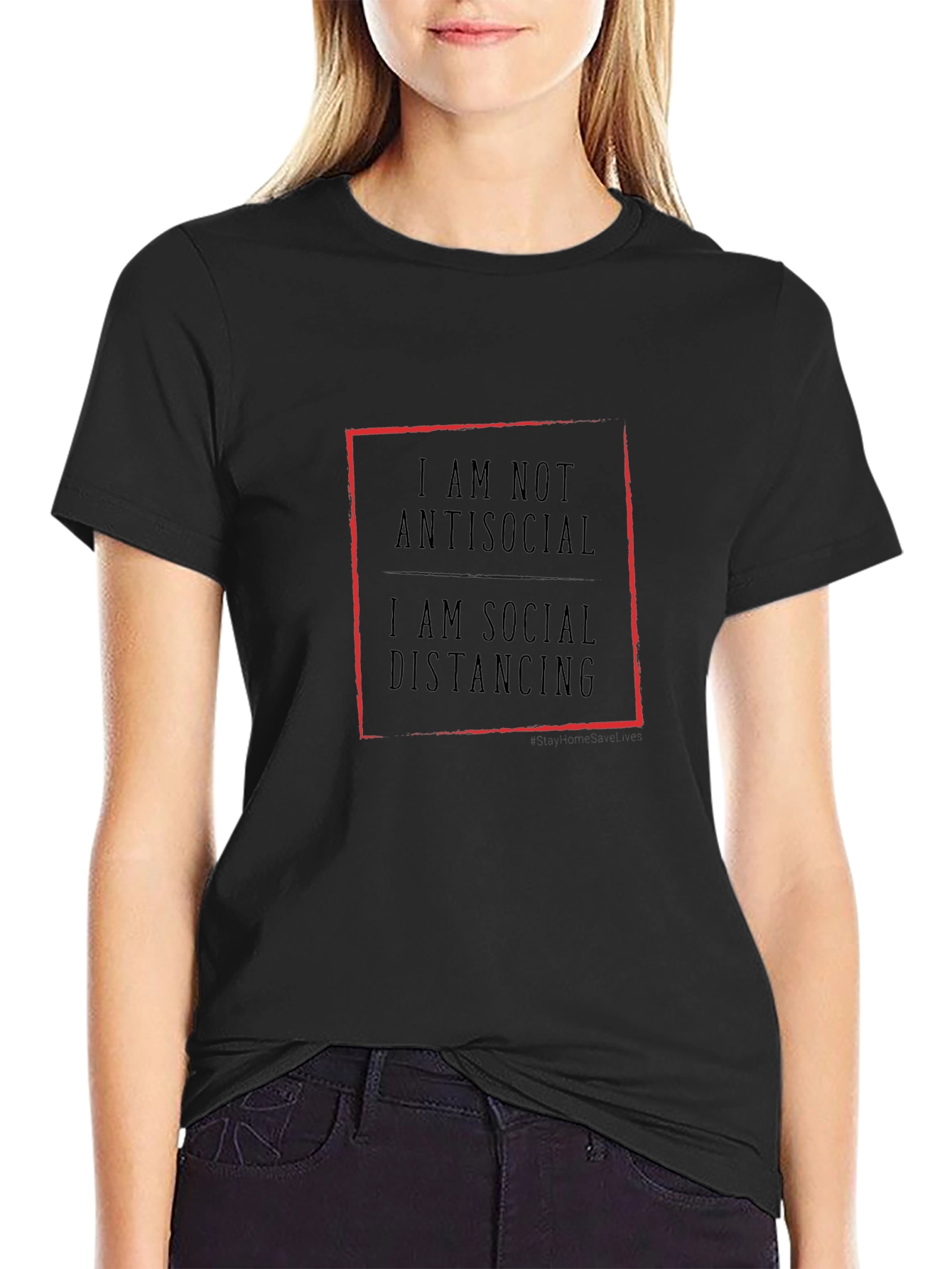 Social Distancing T-Shirt - Black