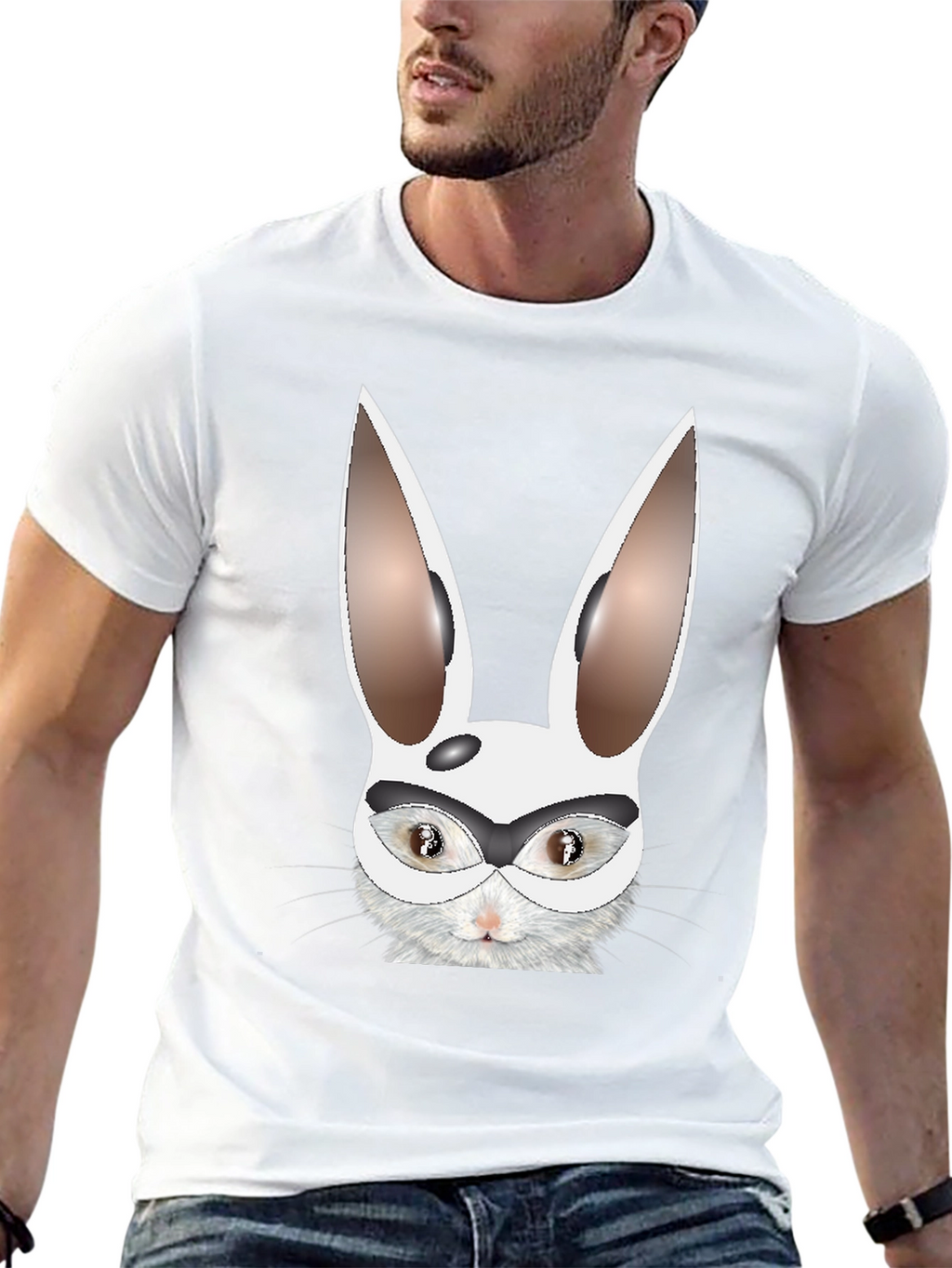 Funny Rabbit Mask T-Shirt - Unisex