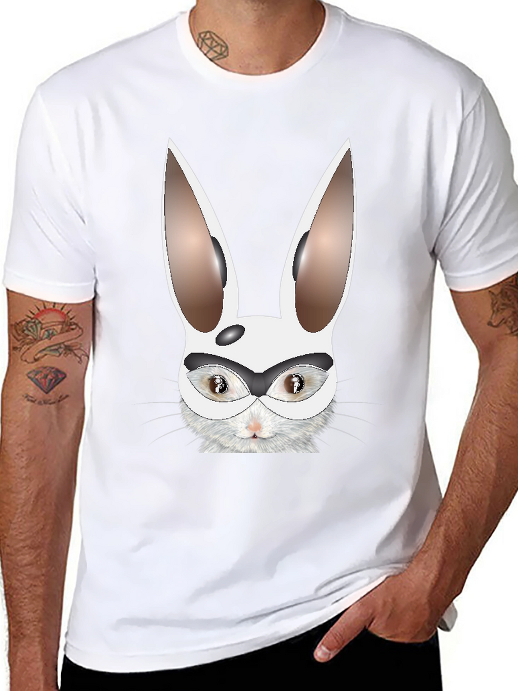 Funny Rabbit Mask T-Shirt - Unisex