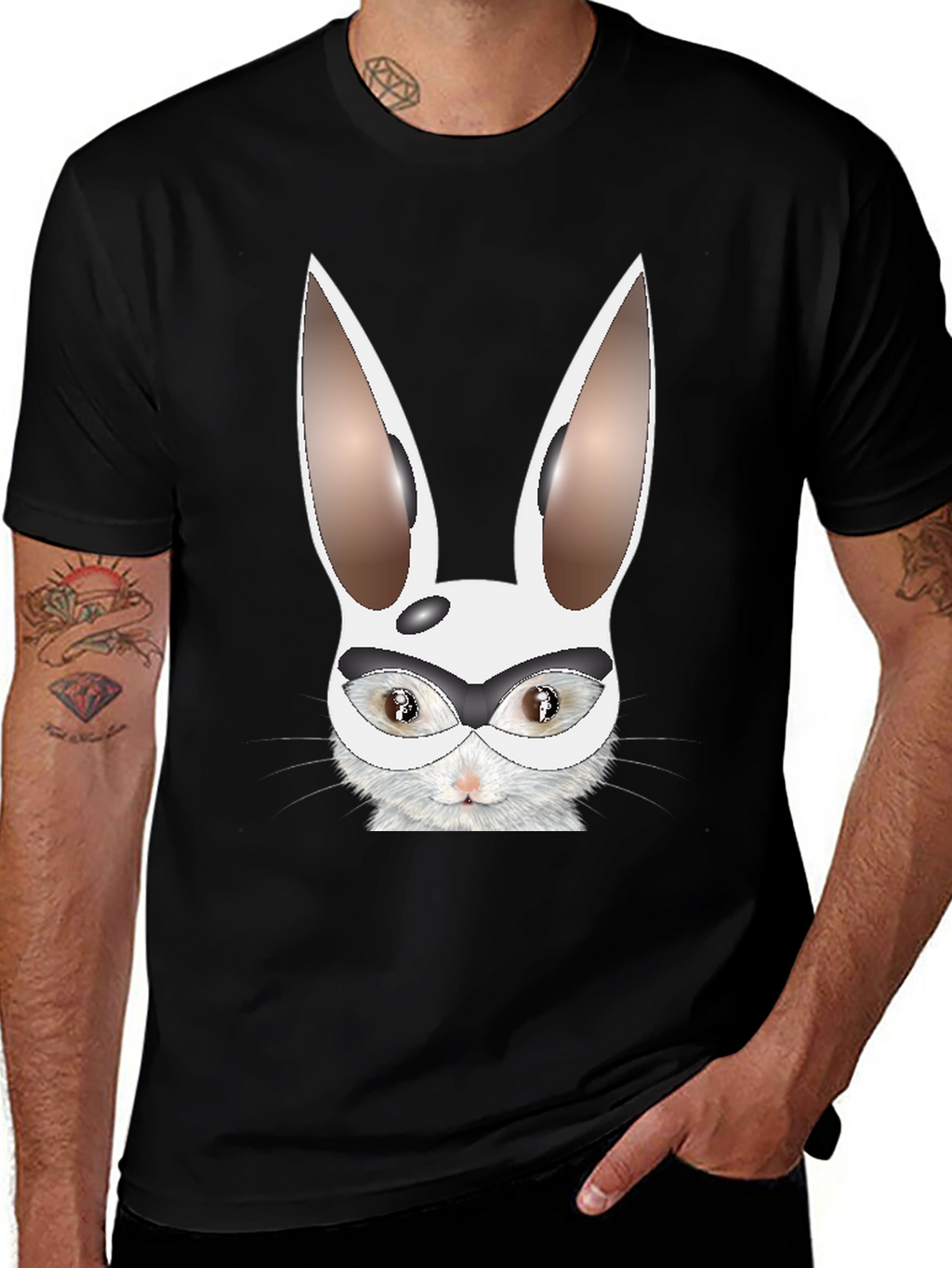 Funny Rabbit Mask T-Shirt - Unisex