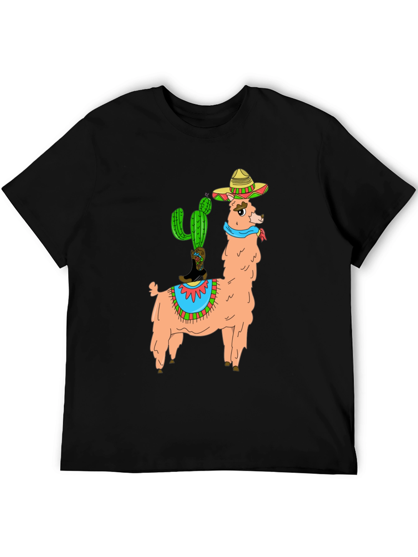 Llama Cactus Graphic Tee - Stylish Novelty T-Shirt