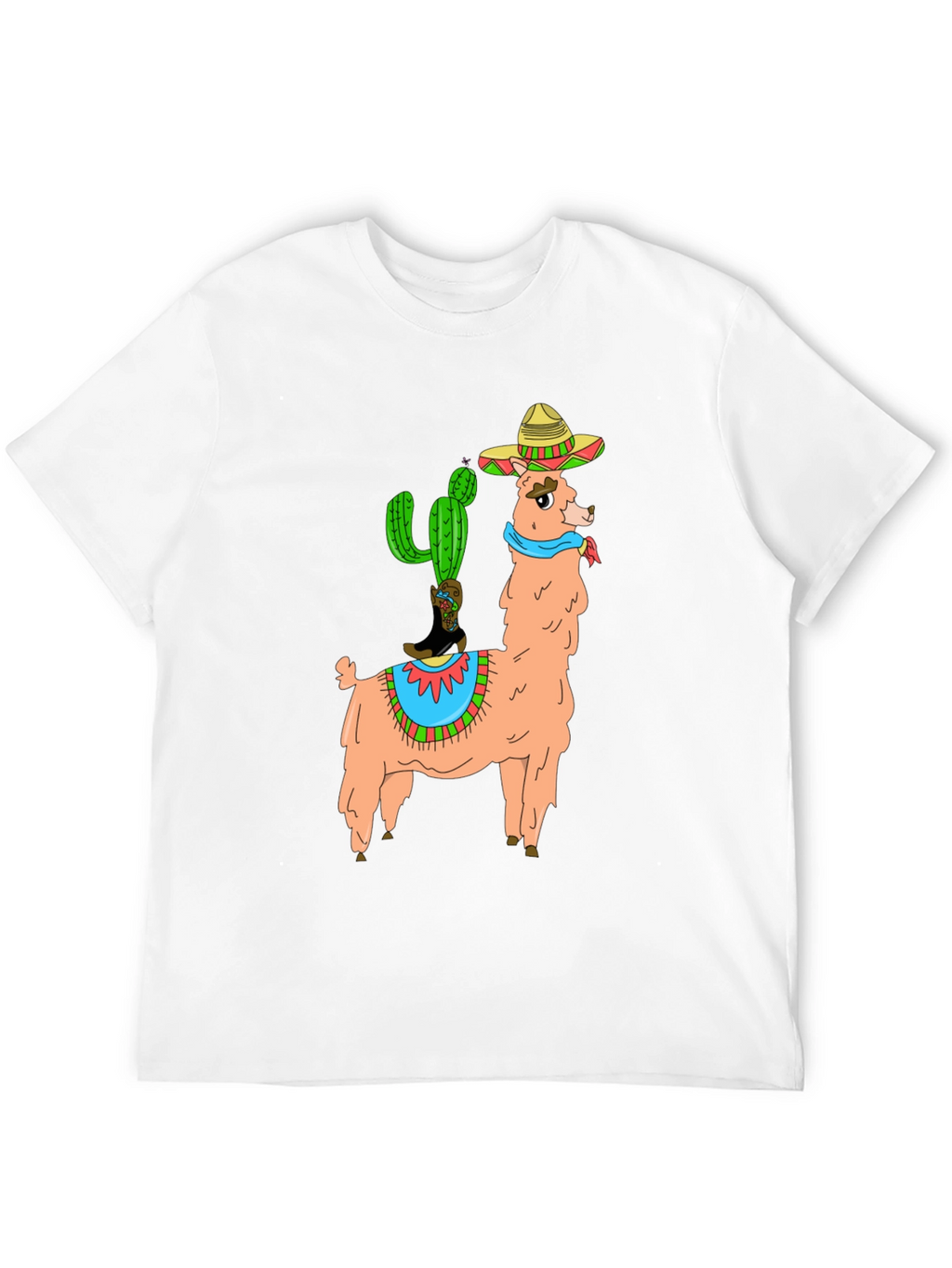 Llama Cactus Graphic Tee - Stylish Novelty T-Shirt
