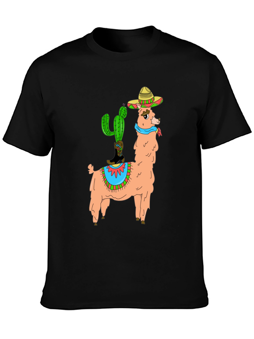 Llama Cactus Graphic Tee - Stylish Novelty T-Shirt