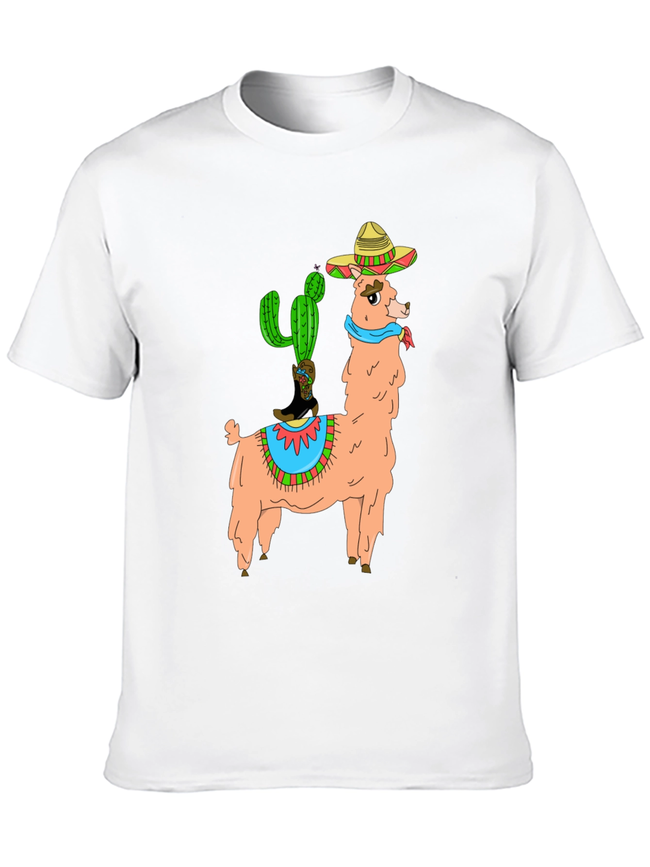 Llama Cactus Graphic Tee - Stylish Novelty T-Shirt