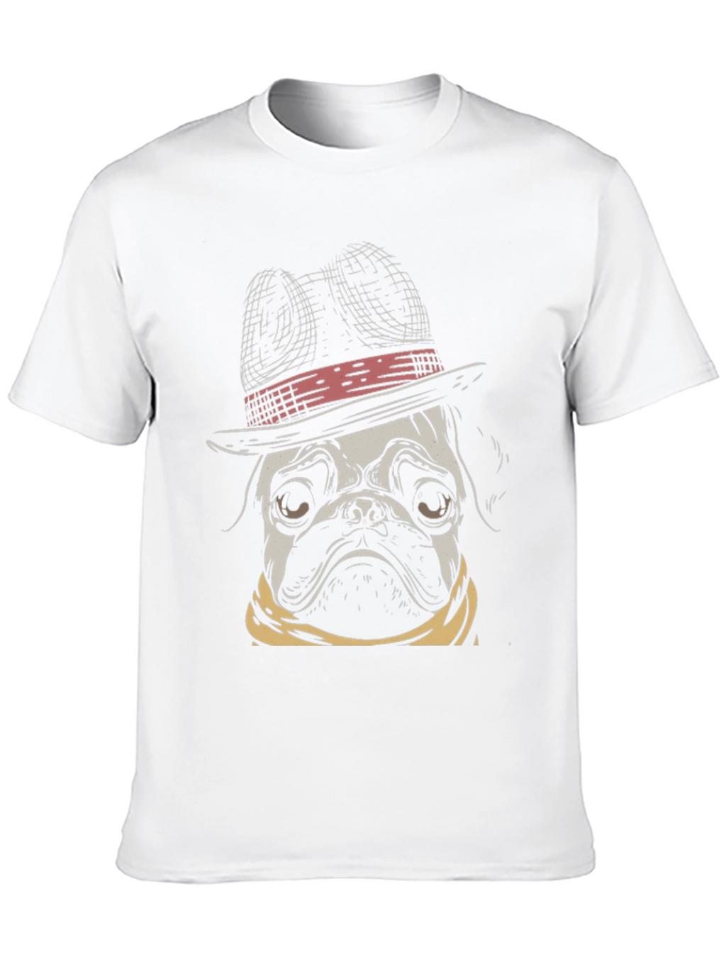 Pug Dog with Hat Graphic T-Shirt