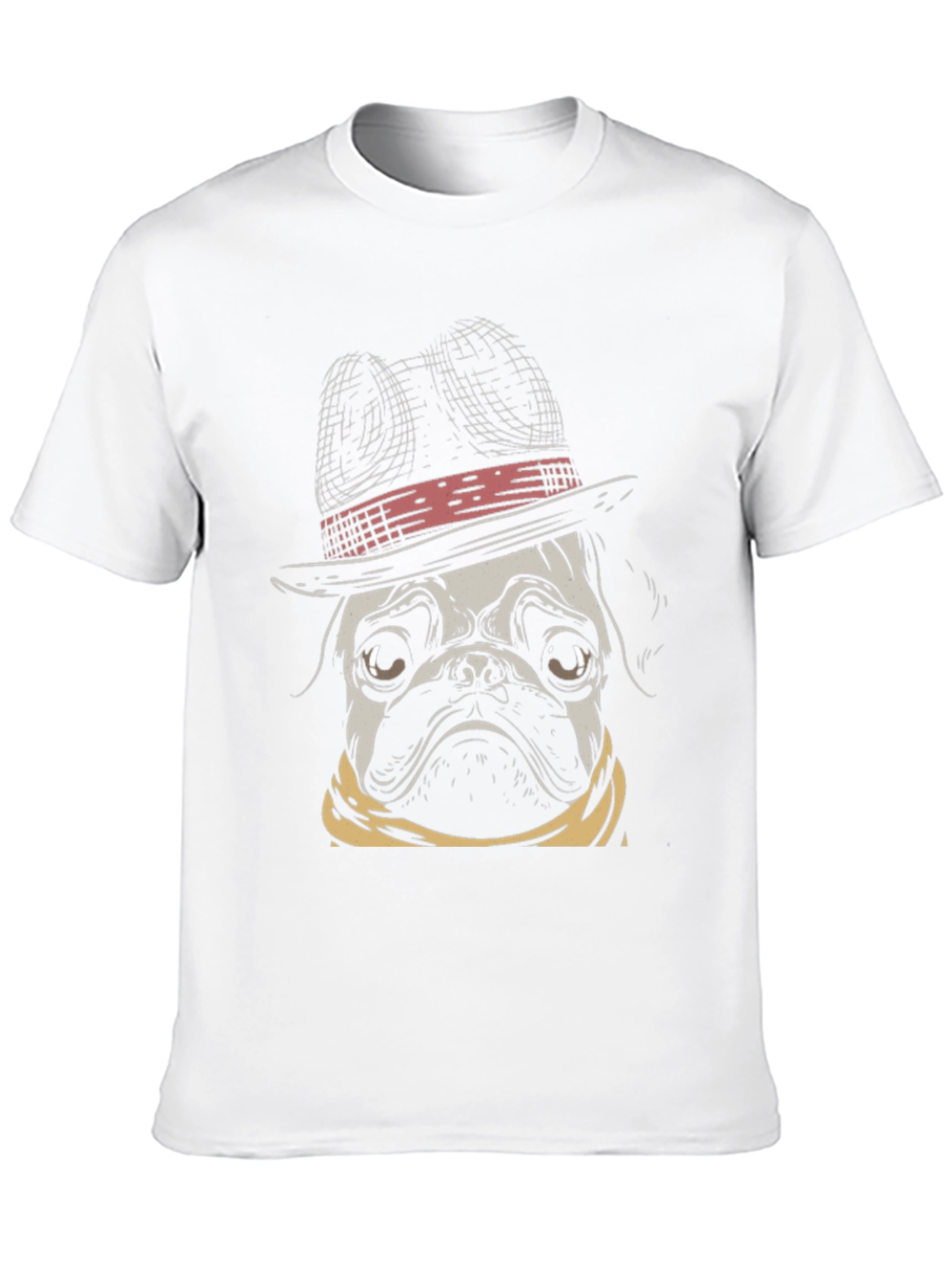 Pug Dog with Hat Graphic T-Shirt