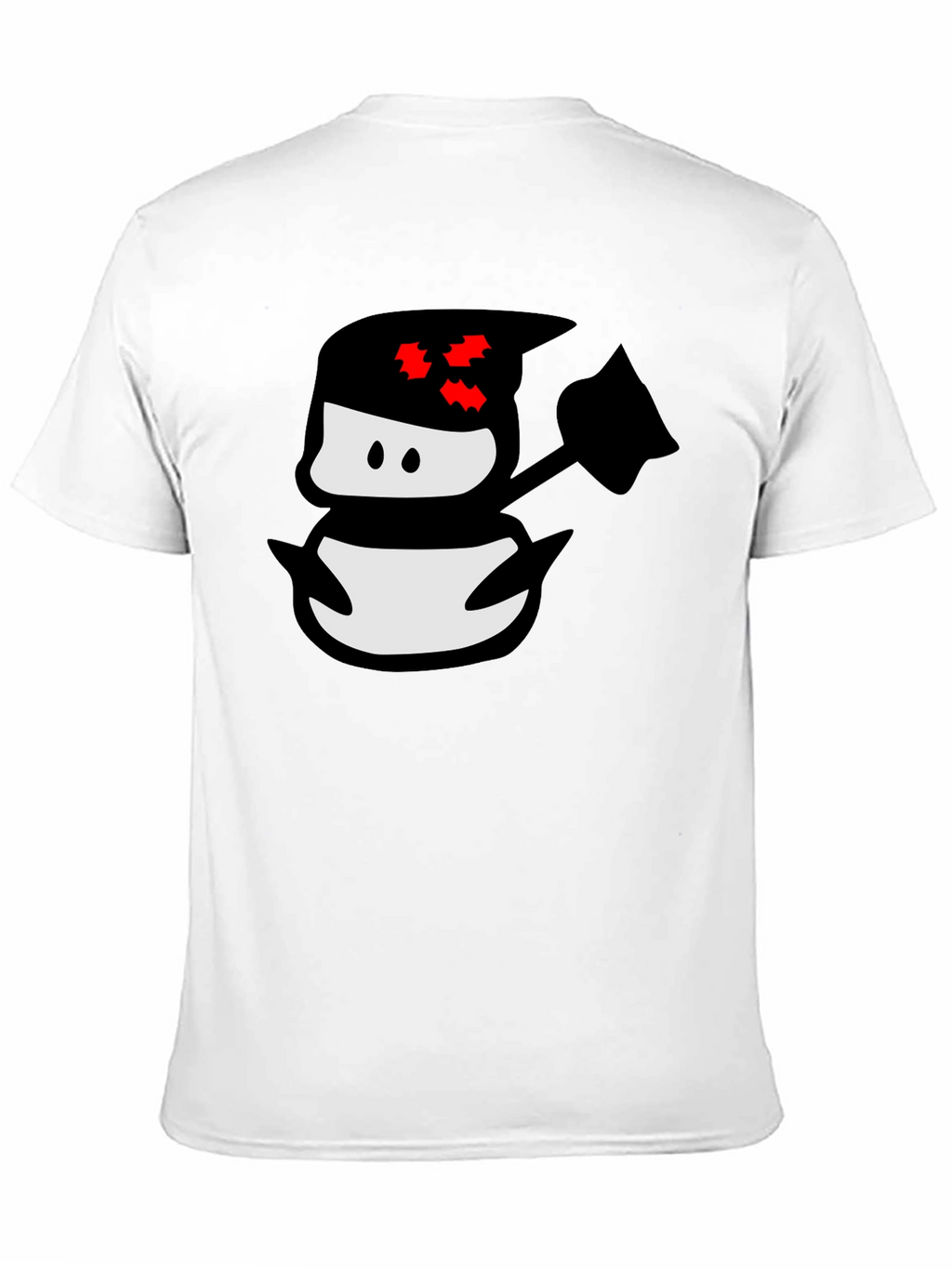 Ninja Snowman Black T-Shirt - Graphic Tee