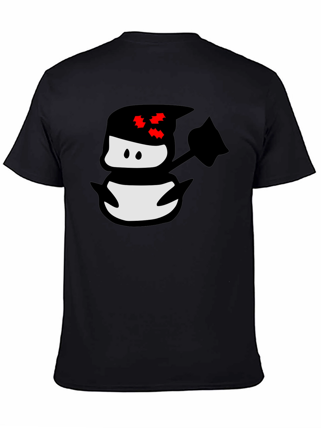 Ninja Snowman Black T-Shirt - Graphic Tee
