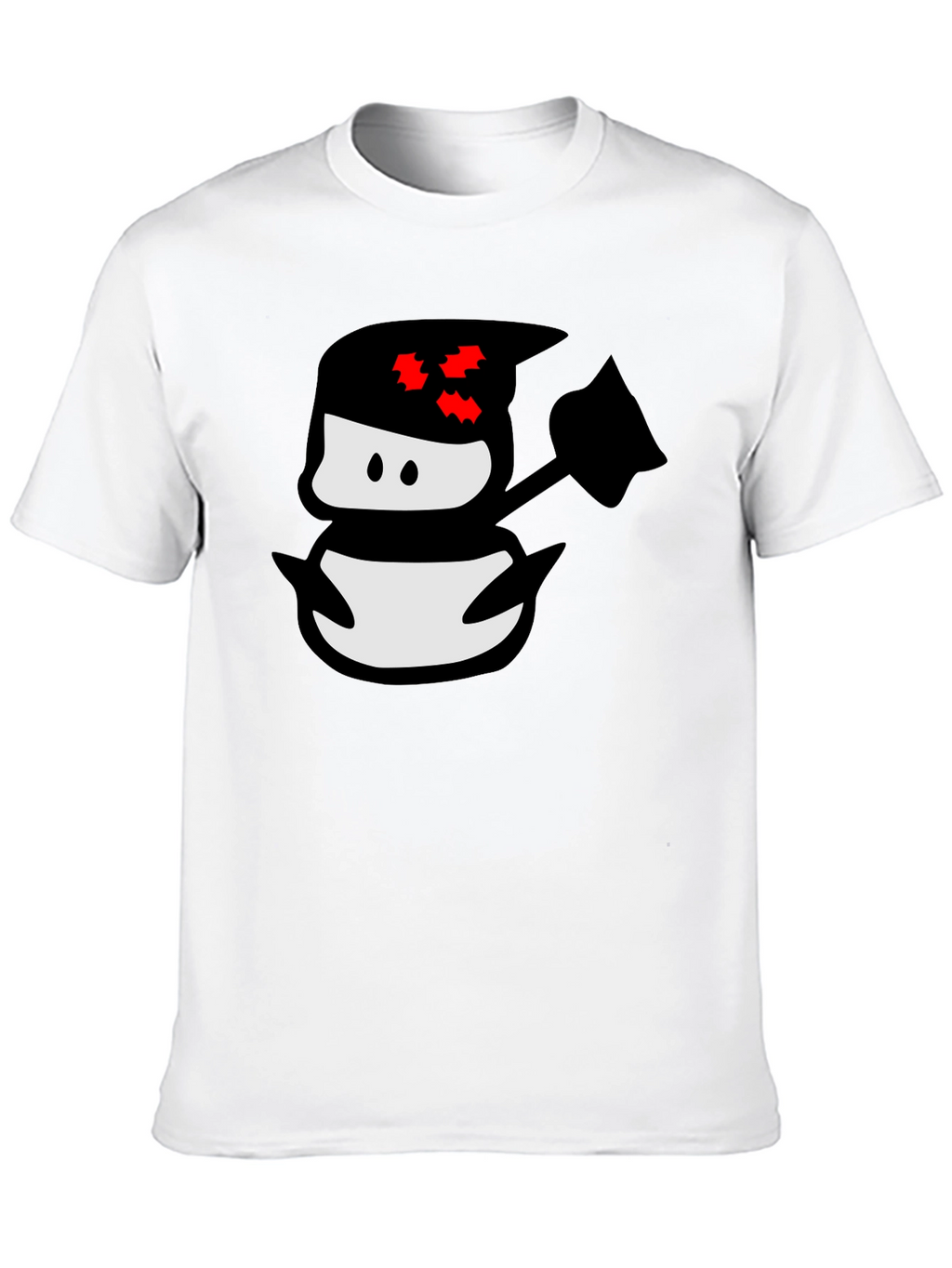 Ninja Snowman Black T-Shirt - Graphic Tee