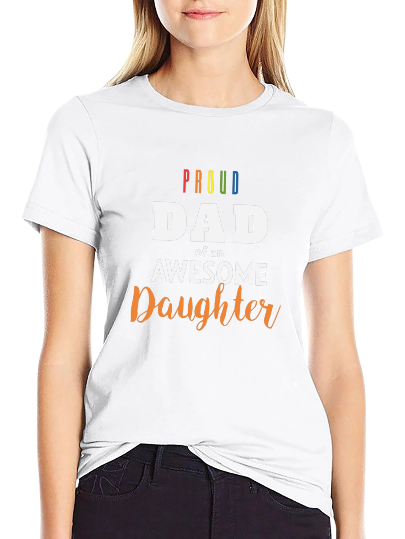Proud Dad of an Awesome Daughter Black T-Shirt