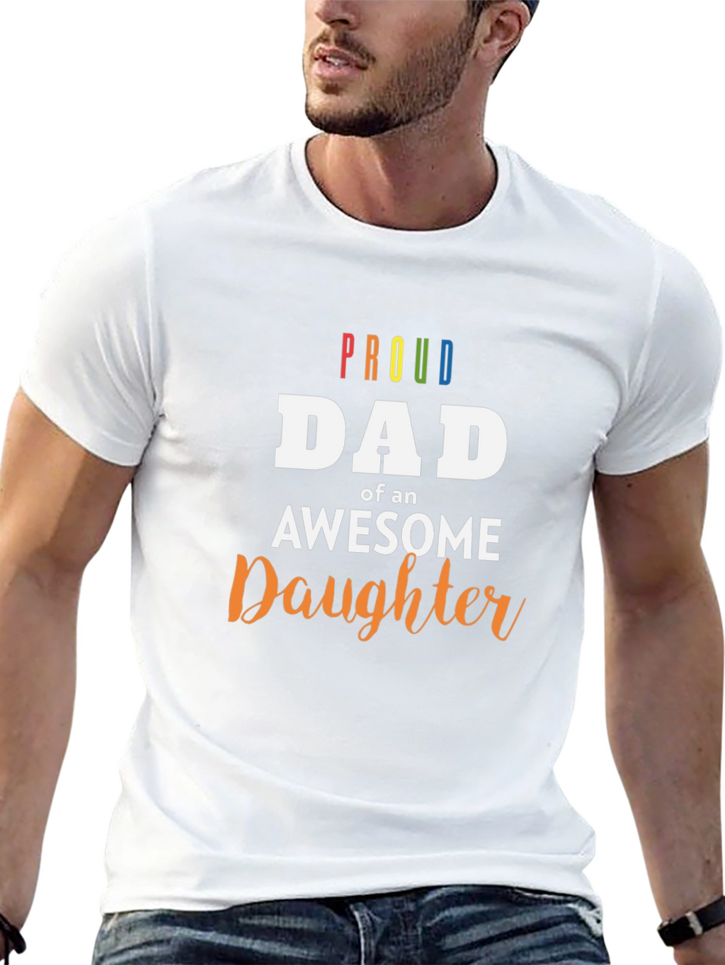 Proud Dad of an Awesome Daughter Black T-Shirt